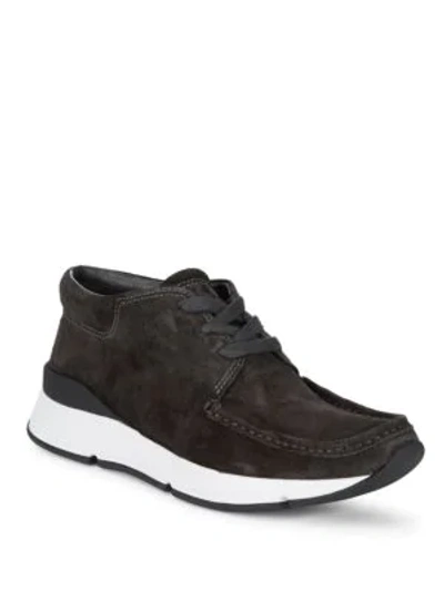 Shop Vince Toronto Suede Sneakers In Pewter