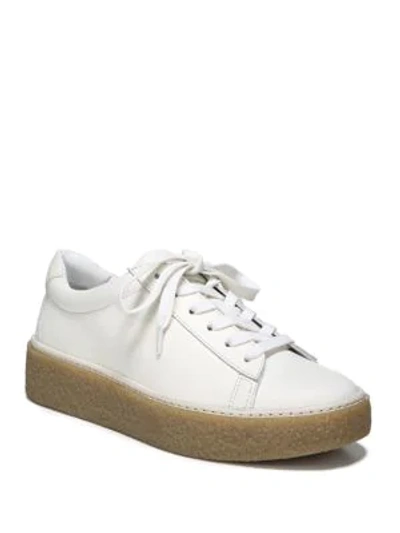 Shop Vince Neela Lace-up Leather Sneakers In Off White