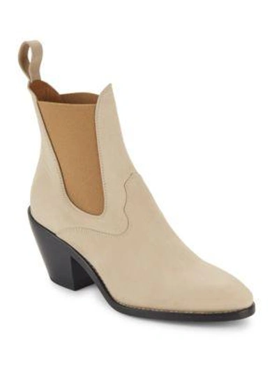 Shop Chloé Stacked-heel Leather Chukka Boots In Biscotti