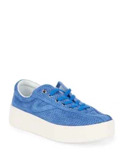 Shop Tretorn Nylite Lace Up Sneakers In Blue