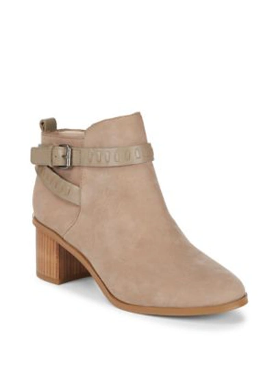 Shop French Connection Claudia Leather Booties In Earth Rock