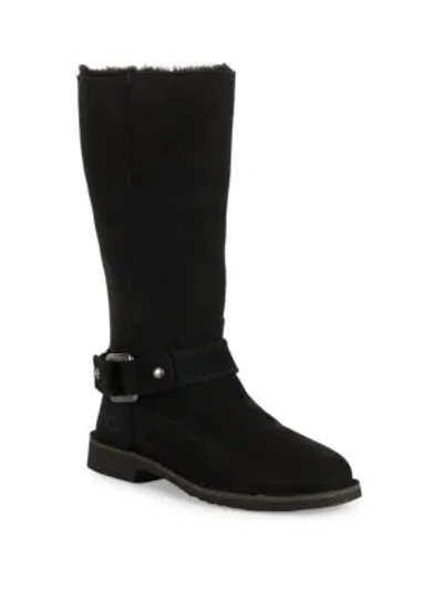 Shop Ugg Braiden Fur Lined Boots In Black