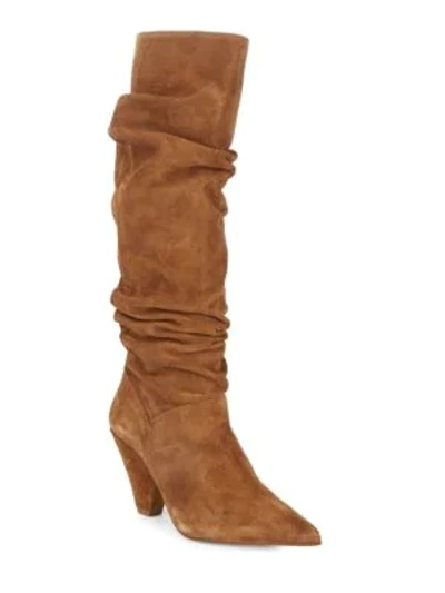 Shop Saks Fifth Avenue Tall Slouch Boots In Cognac