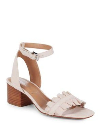 Shop Michael Kors Monroe Suede Ankle-strap Sandals In Ballet