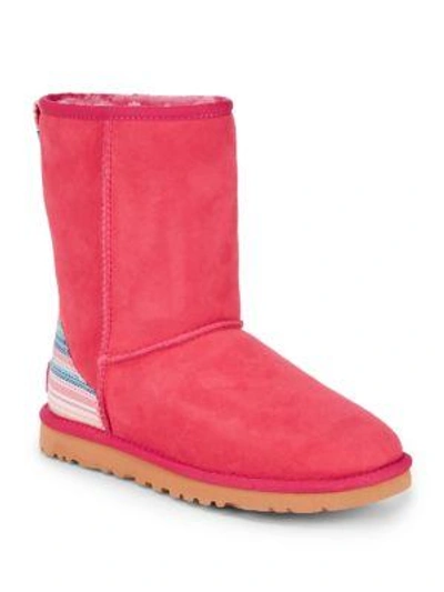 Shop Ugg Classic Short Serape Pure Boots In Sunset Red