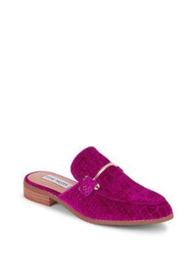 Shop Steve Madden Laaura-v Fusch Slide Sandals In Fuchsia