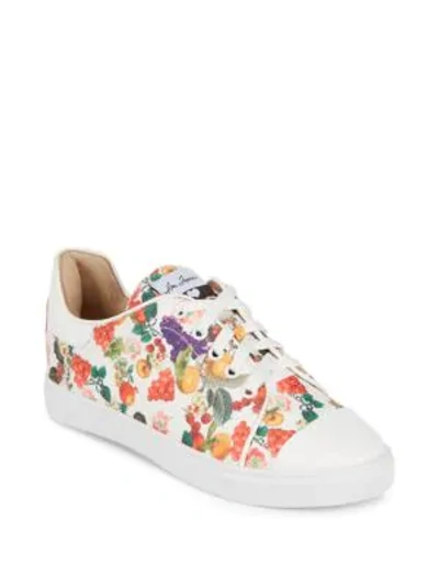 Shop Isa Tapia Printed Lace-up Sneakers In White Fruit