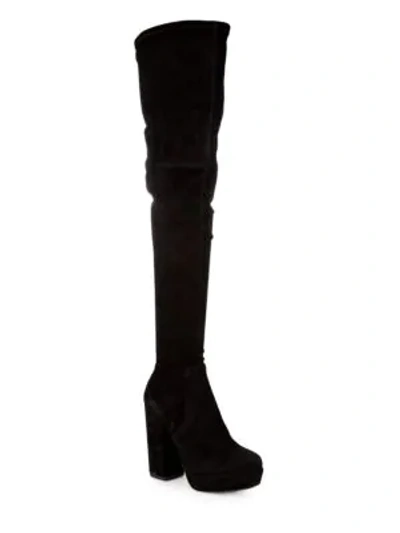 Shop Alice And Olivia Hampton Over-the-knee Boots In Black