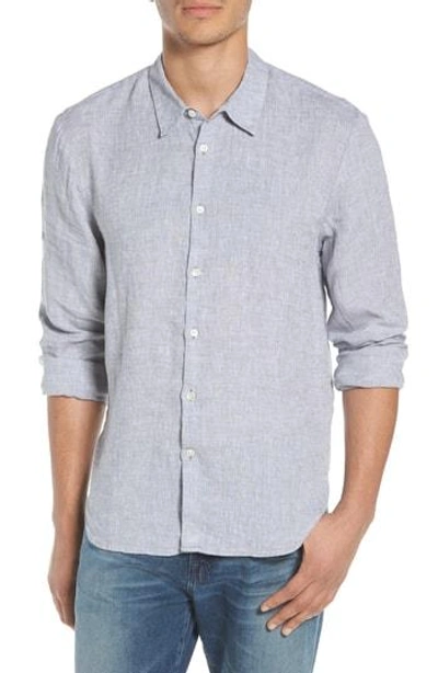 Shop James Perse Slim Fit Linen Sport Shirt In Chambray
