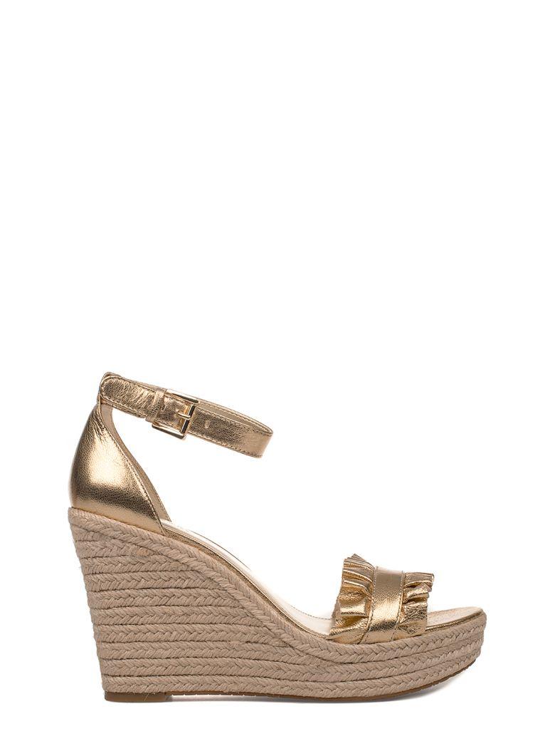 Michael Kors Gold Leather Wedge |