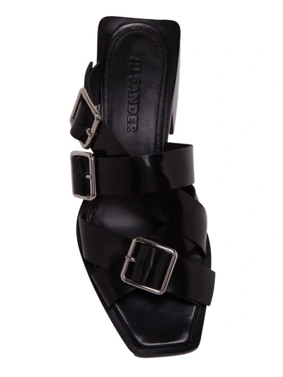 Shop Jil Sander Mules Sandals In Black
