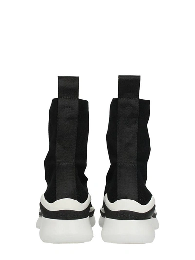 Shop Elena Iachi Black Fabric Socks Sneakers