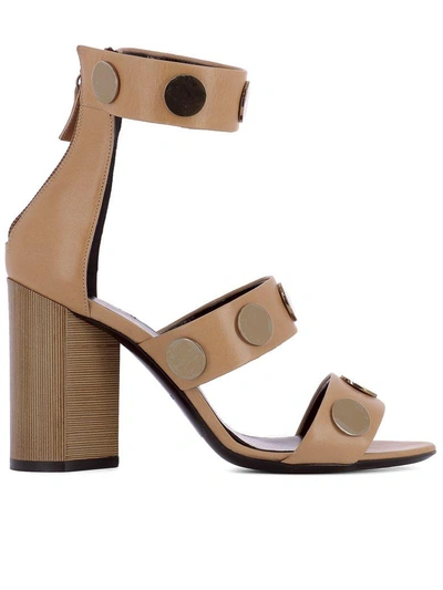 Shop Pierre Hardy Brown Leather Sandals