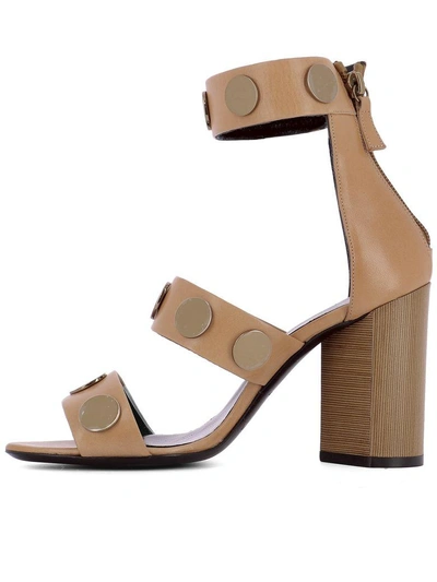 Shop Pierre Hardy Brown Leather Sandals