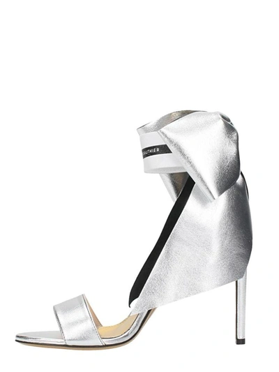 Shop Alexandre Vauthier Bow Sandals In Silver