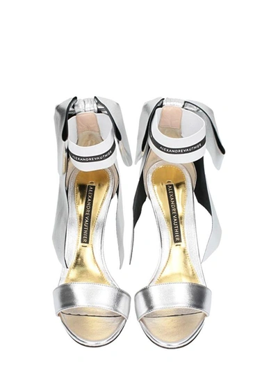 Shop Alexandre Vauthier Bow Sandals In Silver