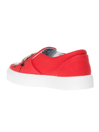 Shop Chiara Ferragni Suite Slip On Sneakers In Redblack