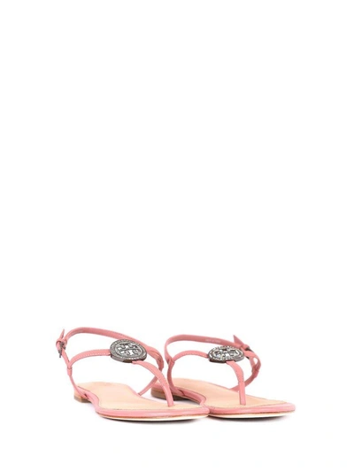 Shop Tory Burch Liana Pink Flat Sandal In Pink Magnolia