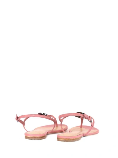 Shop Tory Burch Liana Pink Flat Sandal In Pink Magnolia