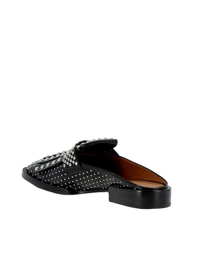 Shop Robert Clergerie Black Leather Flat Shoes