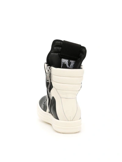 Shop Rick Owens Geobasket Sneakers In Black Milk