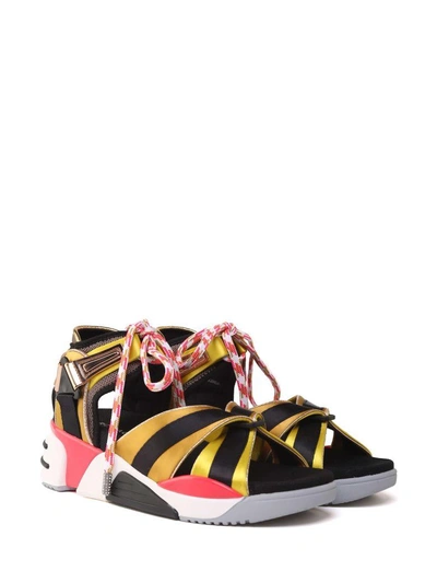 Shop Marc Jacobs Somewhere Sport Mesh And Satin Sandals In Multi