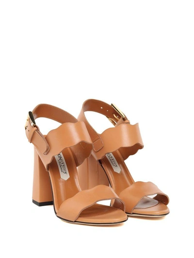 Shop Marskinryyppy Leda Leather Sandals In Tan