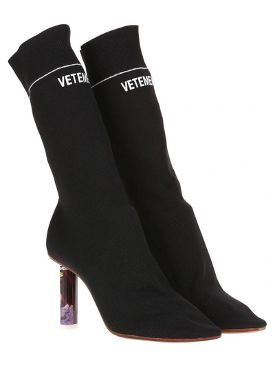 Shop Vetements Lighter Sock Boot In Black