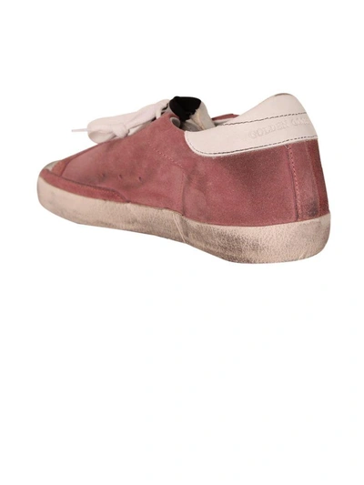 Shop Golden Goose Pink White Superstar Low Sneakers