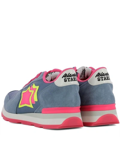 Shop Atlantic Stars Grey Fabric Sneakers