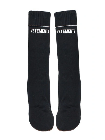 Shop Vetements Black Sock Boots