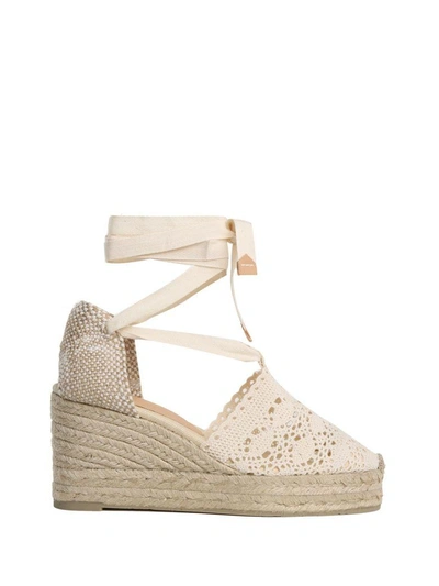 Shop Castaã±er Campesina Canvas Wedge Espadrilles In Natural