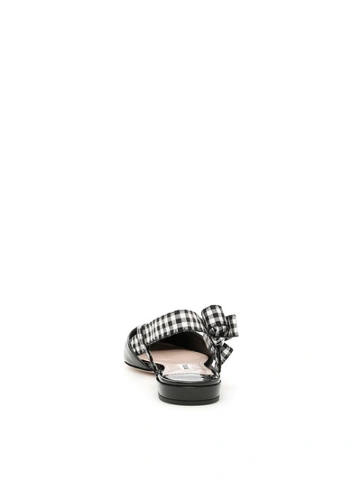 Shop Miu Miu Patent Slingback Ballerinas In Neronero