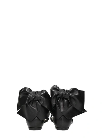 Shop Alexandre Vauthier Bow Flat Sandals In Black