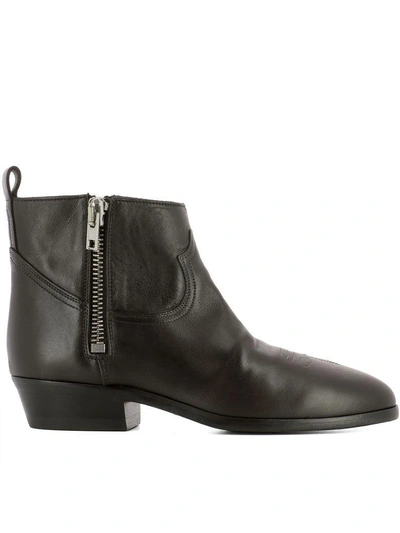 Shop Golden Goose Brown Leather Ankle Boots