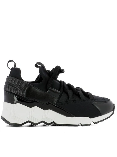 Shop Pierre Hardy Black Fabric Sneakers