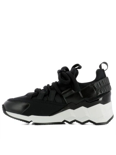 Shop Pierre Hardy Black Fabric Sneakers