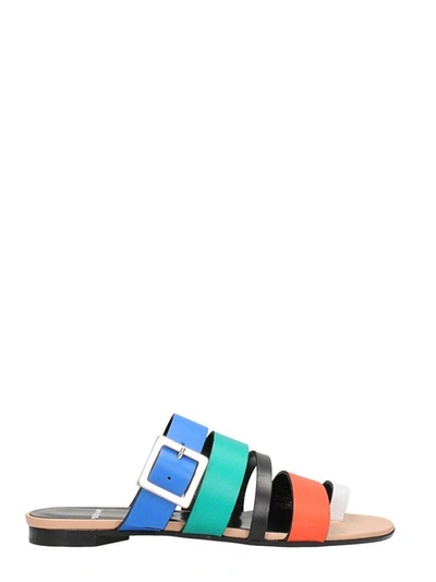 Shop Pierre Hardy Dani Flats Sandals In Multicolor