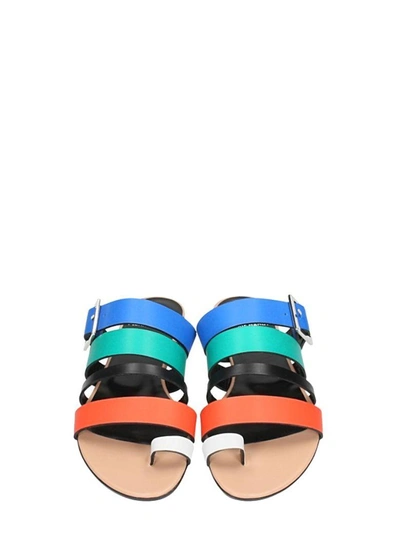 Shop Pierre Hardy Dani Flats Sandals In Multicolor