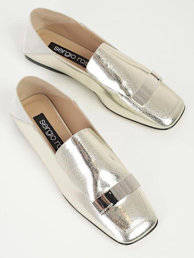 Shop Sergio Rossi Flat Shoes In Silver