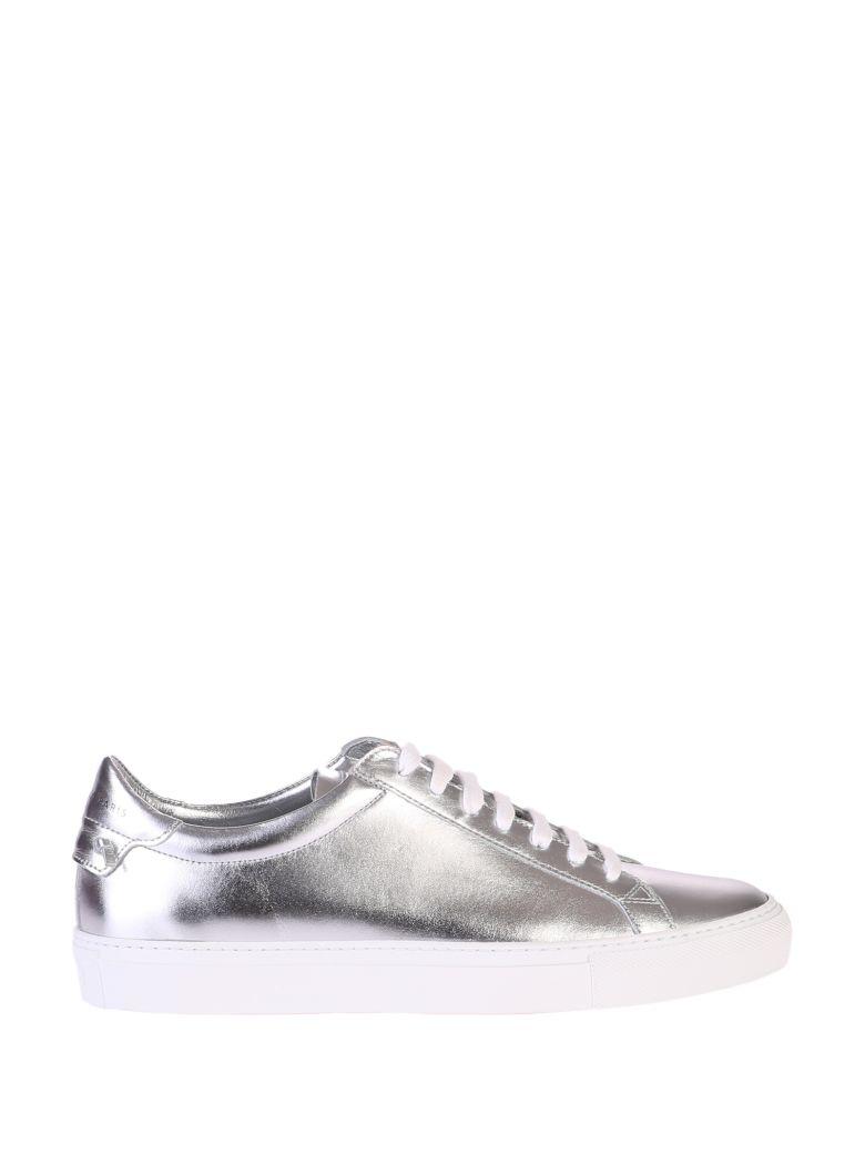Givenchy Metallized Silver Sneakers In 