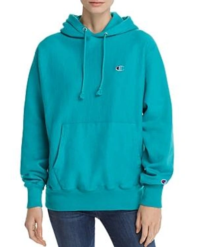 Shop Champion Hooded Sweatshirt In Blue