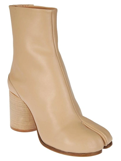 Shop Maison Margiela Tabi Ankle Boots In Ivory