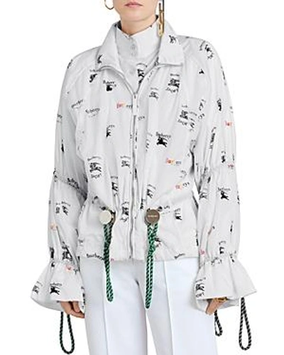 Shop Burberry Poole Lightweight Logo Drawstring Jacket In Multicolor