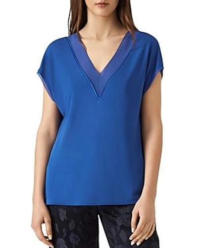 Shop Reiss Sybill Box Top In Bright Blue