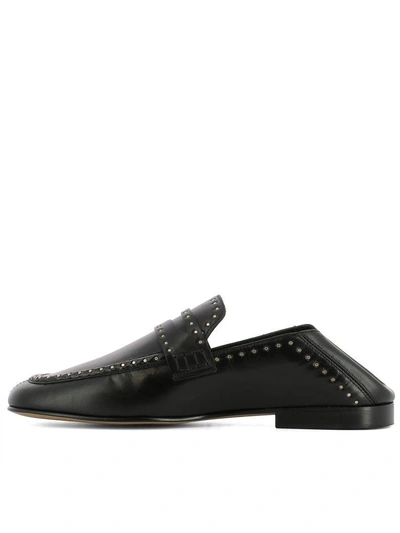 Shop Isabel Marant Black Leather Loafers