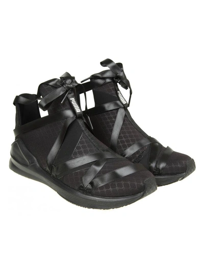 Puma Fierce Rope Satin En Pointe High Top Sneaker In Black | ModeSens