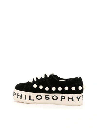 Shop Philosophy Di Lorenzo Serafini Superga Pearl Lettering Sneakers In Black
