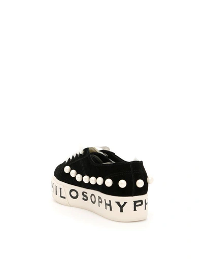 Shop Philosophy Di Lorenzo Serafini Superga Pearl Lettering Sneakers In Black