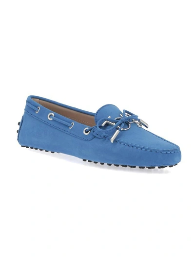 Shop Tod's Leather Loafer In Bluette Chiaro